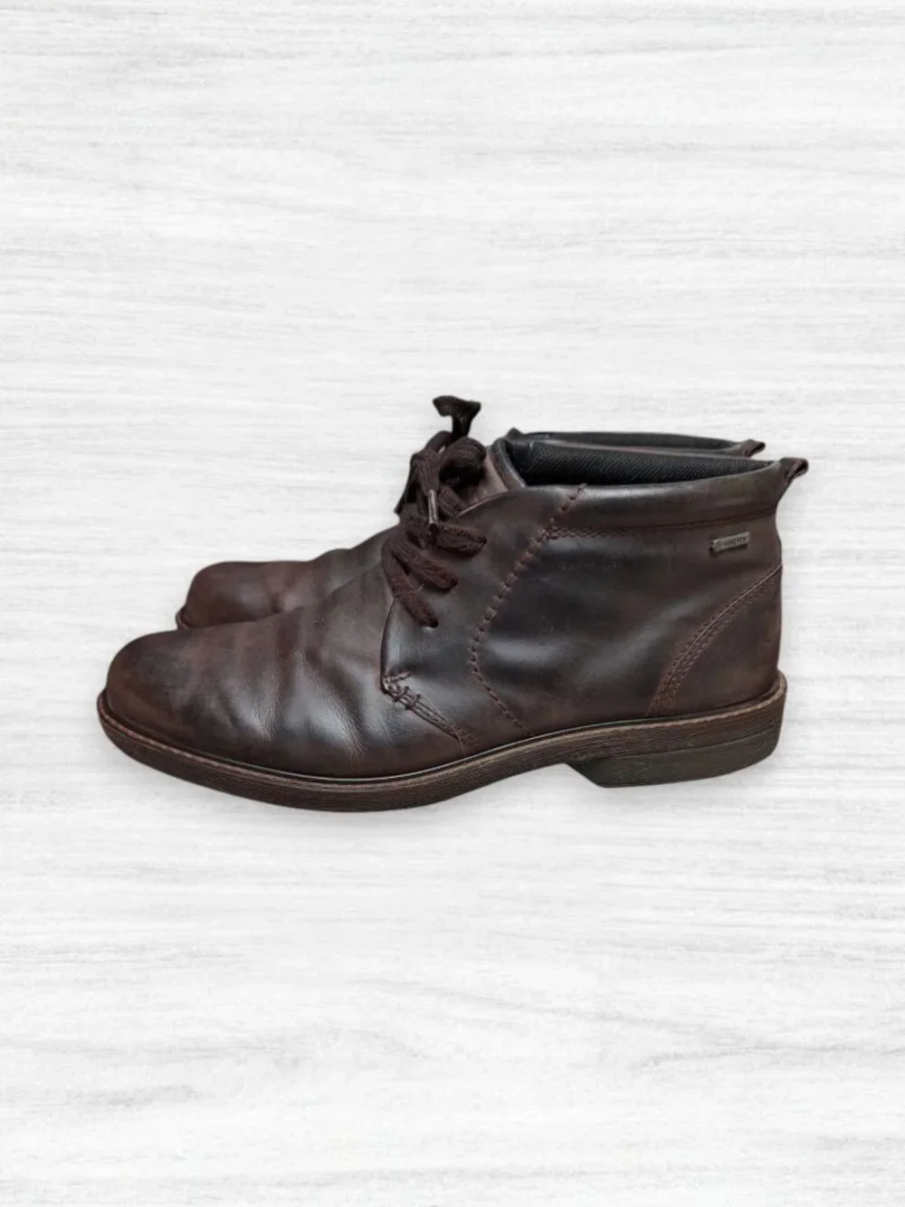 ECCO Gore-Tex Leather Chukka Boots Brown Waterproof Comfort Shoes EU 44 / US 11